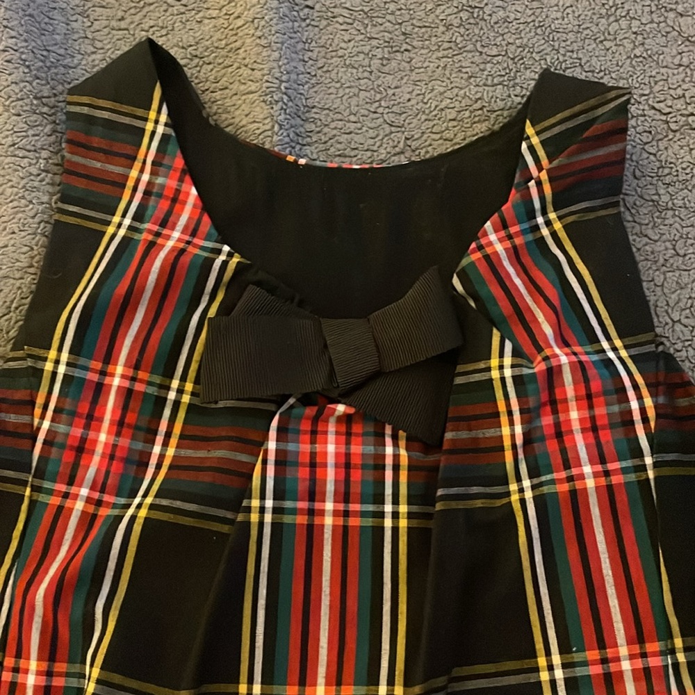 Jcrew factory girls plaid Christmas dress. 7 EUC - Picture 4 of 5